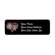 Sugar Skull Couple Address Labels labels
