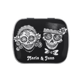 Sugar Skull Couple Candy Tin - Customize It!