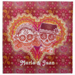 Sugar Skull Couple Cloth Dinner Napkins- Custom!