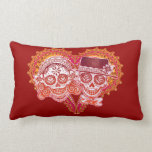 Sugar Skull Couple Day of the Dead Pillow