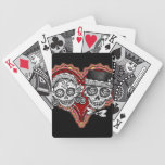 Sugar Skull Couple Heart Playing Cards