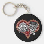 Sugar Skull Couple Keychain