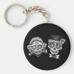 Sugar Skull Couple Keychain