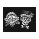 Sugar Skull Couple Postcard