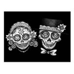 Sugar Skull Couple Postcard