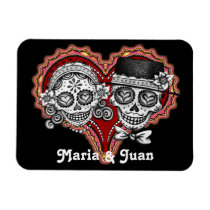 Sugar Skull Couple Premium Magnet - Customize It!