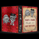 Sugar Skull Couple Wedding Binder