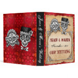 Sugar Skull Couple Wedding Binder