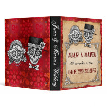 Sugar Skull Couple Wedding Binder