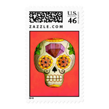 Sugar Skull de Los Muertos Stamps