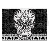 Sugar Skull Dia De Los Muerte Lace  Cards