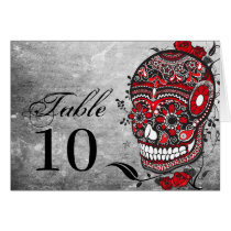 Sugar Skull DIY Table Number Card