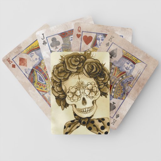 Skull Tattoo Playing Cards Skull Tattoo Deck of Cards for Poker Zazzle