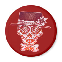 Sugar Skull Gentleman Magnet