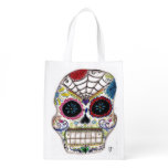 Sugar Skull Grocery Bag