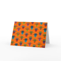 Sugar Skull Men in Hats Greeting Cards