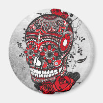 Sugar Skull Mexican Calveras Illustration magnets