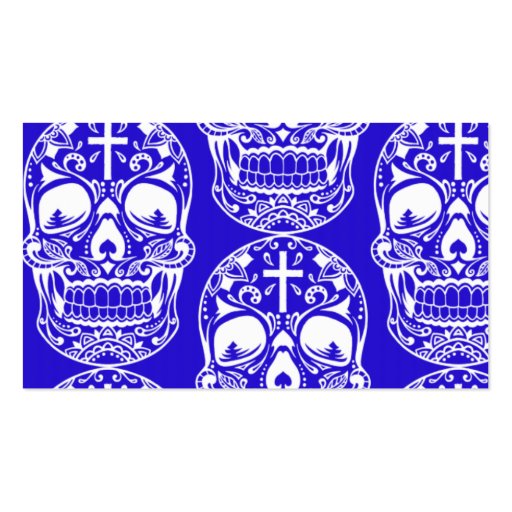 Sugar Skull Midngiht Blue.png Business Card Templates