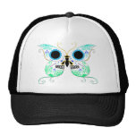 Sugar Skull Multi Green Color Butterfly Trucker Hats