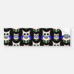 Sugar Skull Owl Print Bumper Stickers