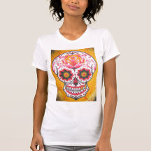 Sugar Skull Pinks and Golds Tank