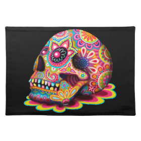 Sugar Skull Placemat - Day of the Dead Art