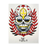 sugar skull postcard