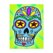 Sugar Skull Postcard by rosaamarilla Sugar Skull Postcard