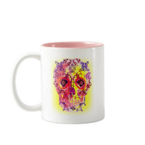 SUGAR SKULL PSYCHEDELIC PRINT COFFEE MUG