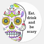 Sugar Skull Round Stickers