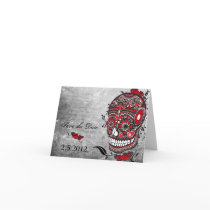 Sugar Skull Save the Date Wedding  Notecard