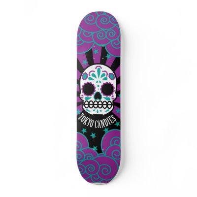 sugar skull skateboard decks by TokyoCandies mexican sugar skull style deck