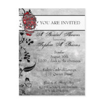 Sugar Skull Tattoo Design Shower Invitation postcards