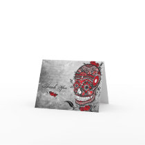 Sugar Skull Thank You Notecard