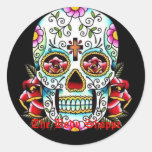 sugar skull, The Body Shoppe Round Stickers
