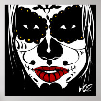 sugar skull vector posters