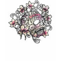 Sugar skull vines flowers t-shirts
