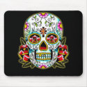 Sugar Skull w/ flowers mousepads by Keldug Sugar Skull w/ flowers mousepads