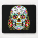 Sugar Skull w/ flowers mousepads by Keldug Sugar Skull w/ flowers mousepads