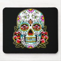 Sugar Skull w/ flowers mousepads