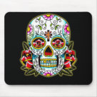 Sugar Skull w/ flowers Mouse Pads