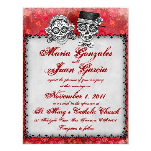 Sugar Skull Wedding Invitations