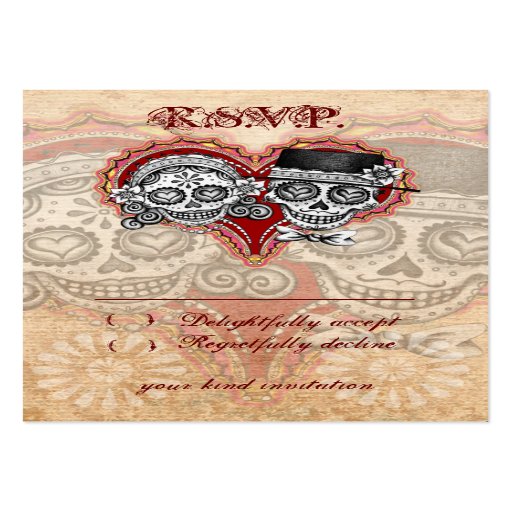 Sugar Skull Wedding RSVP Cards Business Card Templates