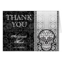 Sugar Skull Wedding Thank You Card Greeting