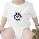 Sugar Skull White Multi Owl Baby Bodysuits