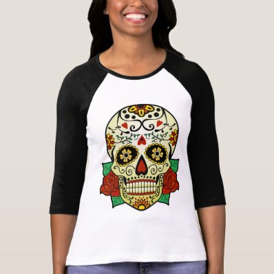 Sugar Skull with Roses Tshirt