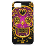 Sugar Skull with Roses, yellow and purple Case For The iPhone 5