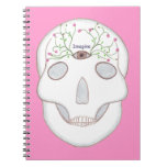 Sugar Skull with Third Eye, Flower Buds Notebooks