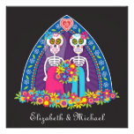 Sugar Skulls and Flowers Wedding Invitation
