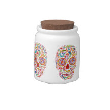 Sugar Skulls Candy Jar Day of the Dead